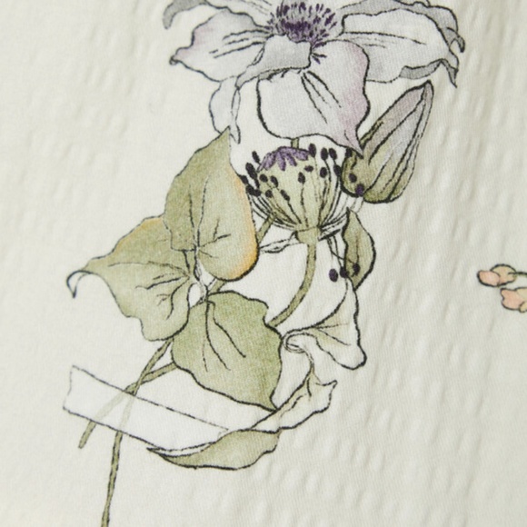 ZIMMERMANN Cutout floral-print cotton-blend seersucker mini dress. Sz 2. Shopbop - Picture 9 of 9